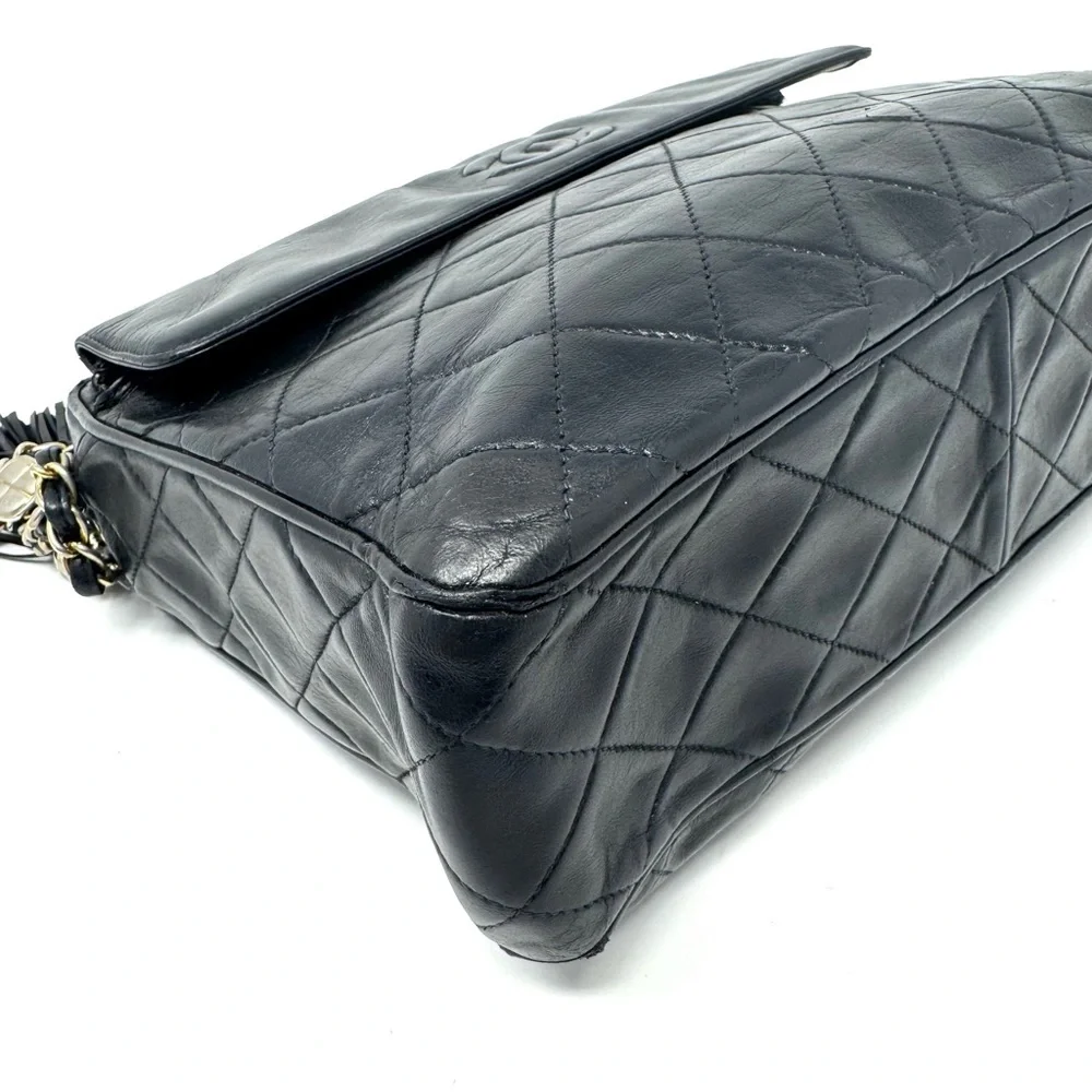 Chanel Vintage Black Quilted Camera Crossbody Bag –Quilted Caviar, Gold Hardware